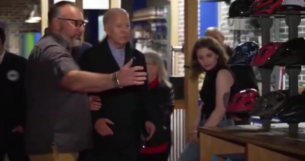 Biden Stands with Blank Stare in Pennsylvania Bike Shop - Is Treated Like a Toddler by Staff (VIDEO) | The Gateway Pundit