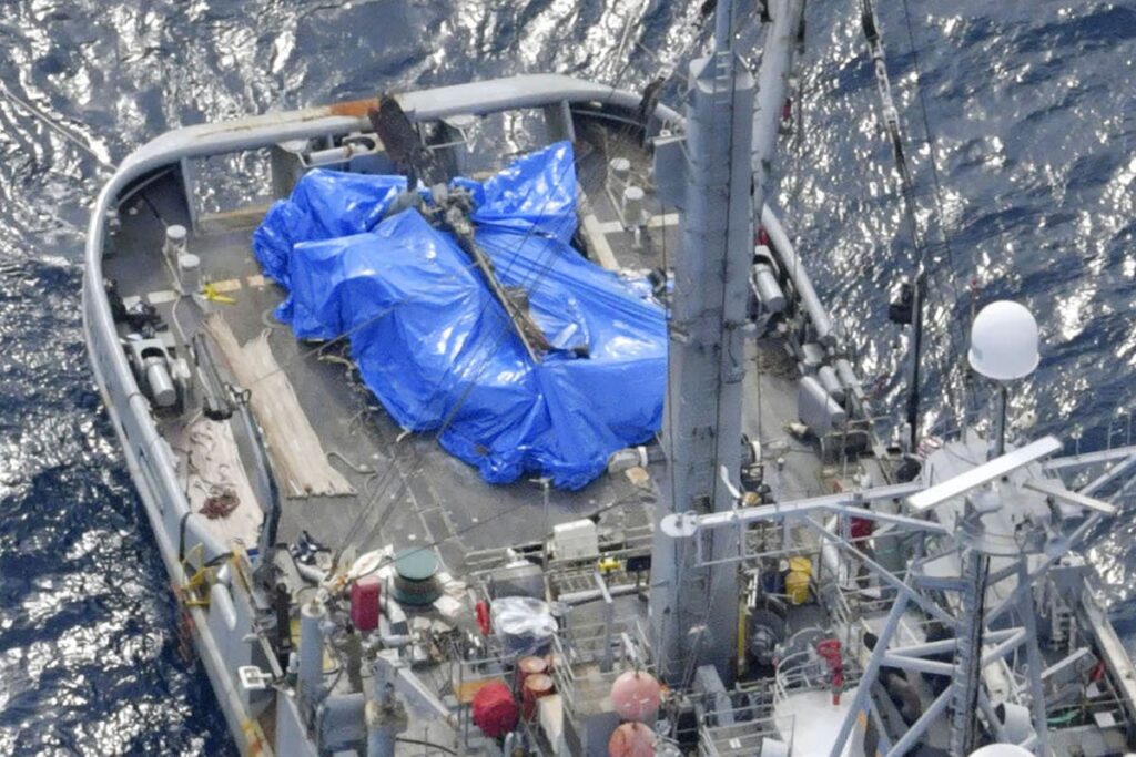 US Air Force announces end of search and recovery operations for Osprey that crashed off Japan