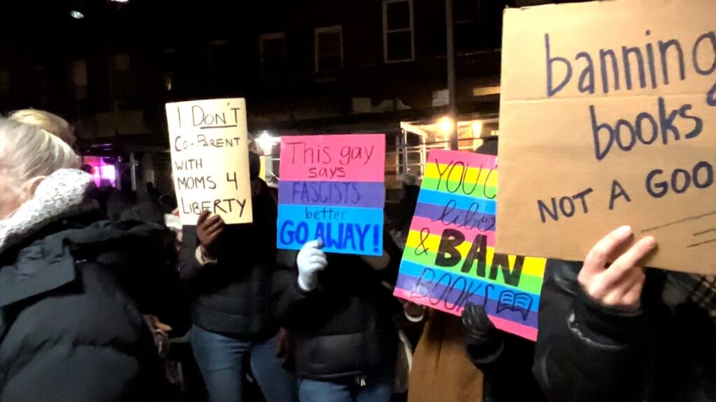 Protesters derail NYC Moms for Liberty event headlined by George Santos