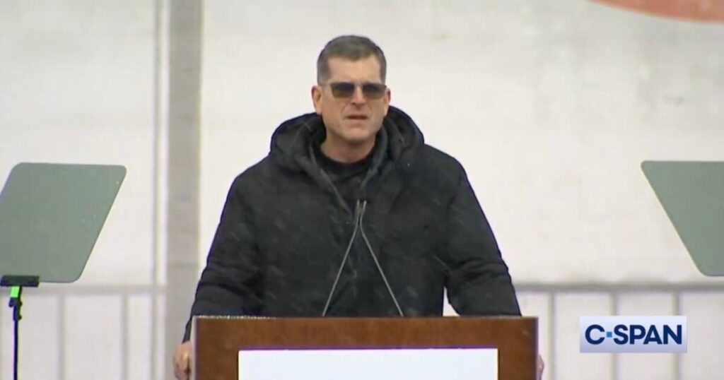 Michigan Football Head Coach Jim Harbaugh Makes Surprise Appearance at 'March for Life' Rally in Washington, D.C. | The Gateway Pundit