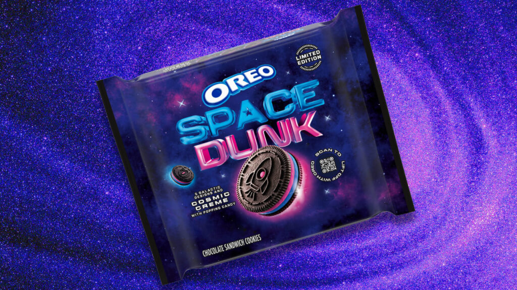 Oreo Space Dunk Cookie, stuffed with cosmic creme, is an edgy trip